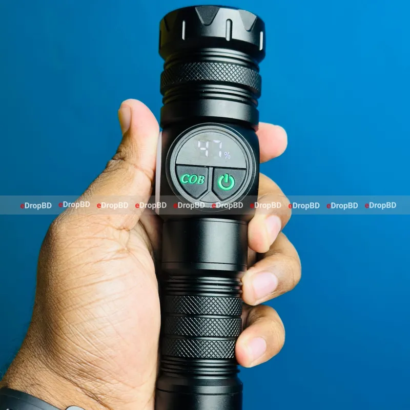 GearUP K60 Rechargeable Flashlight 10W COB + LED Torchlight
