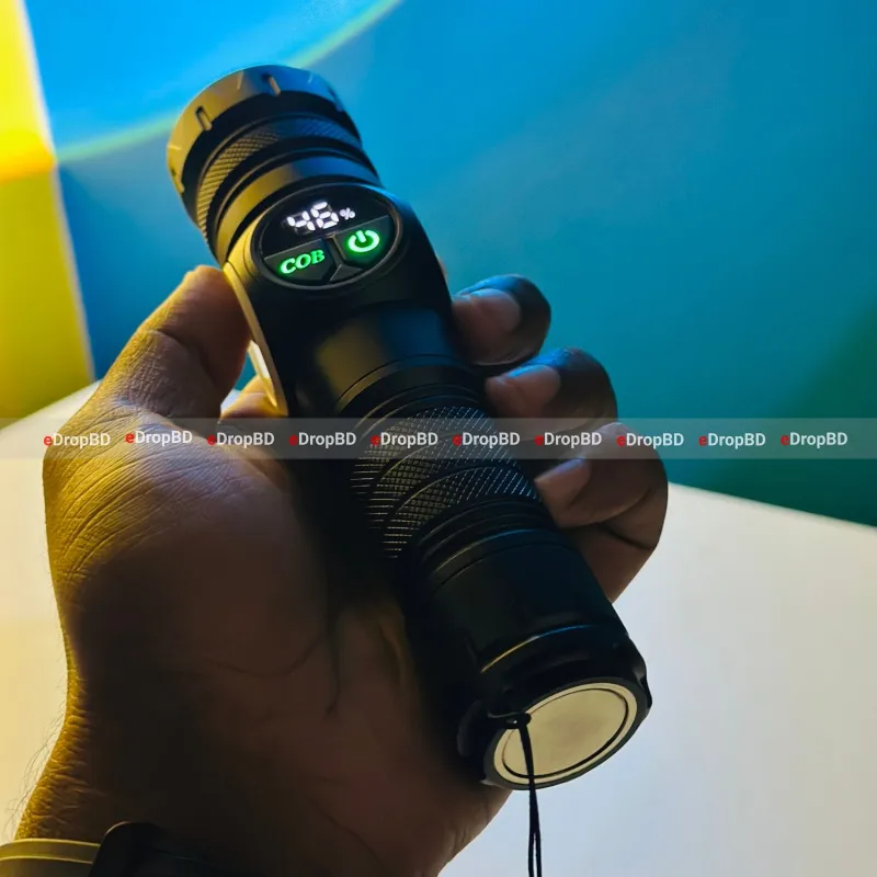 GearUP K60 Rechargeable Flashlight 10W COB + LED Torchlight