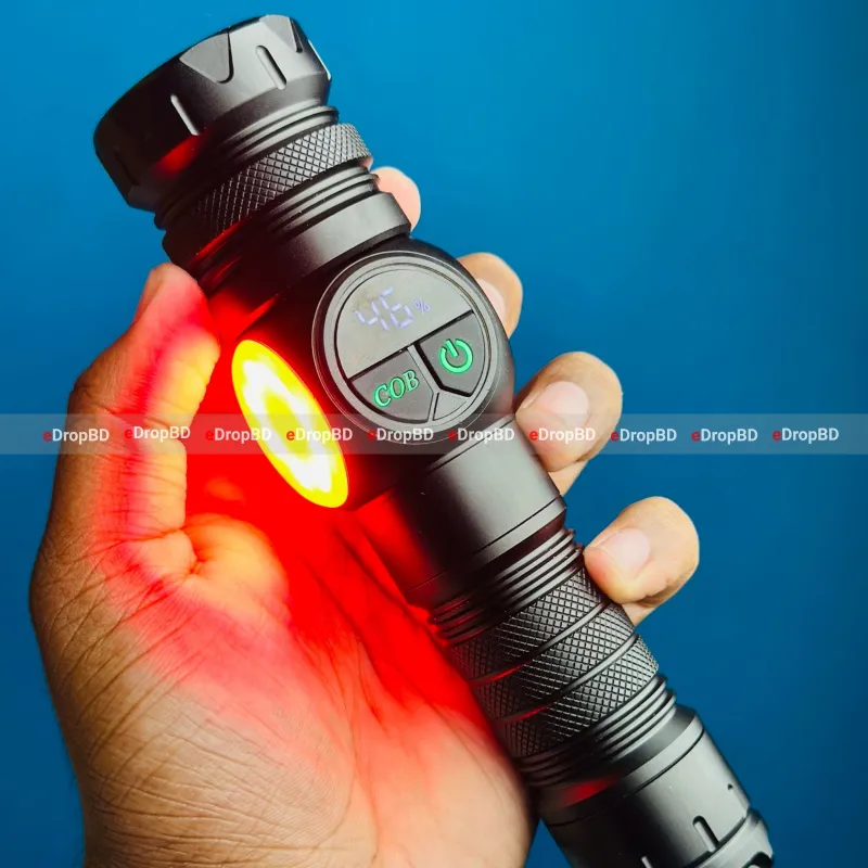 GearUP K60 Rechargeable Flashlight 10W COB + LED Torchlight