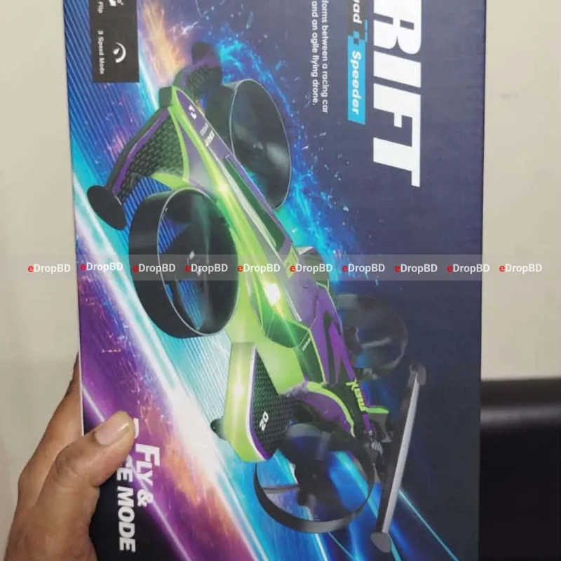 2-in-1 Flying RC Car Drone – Land & Air Stunt Vehicle for Dual-Mode Fun - Best Price in Dhaka