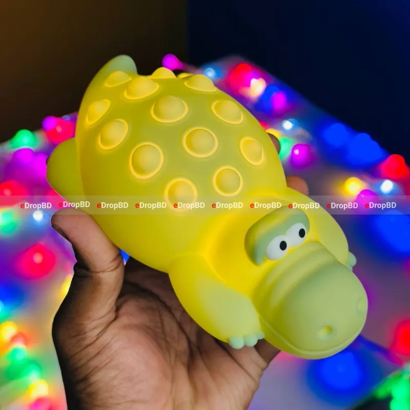 7 Color Crocodile Shape Silicone Night Light Toy for Kids - Kids best choice