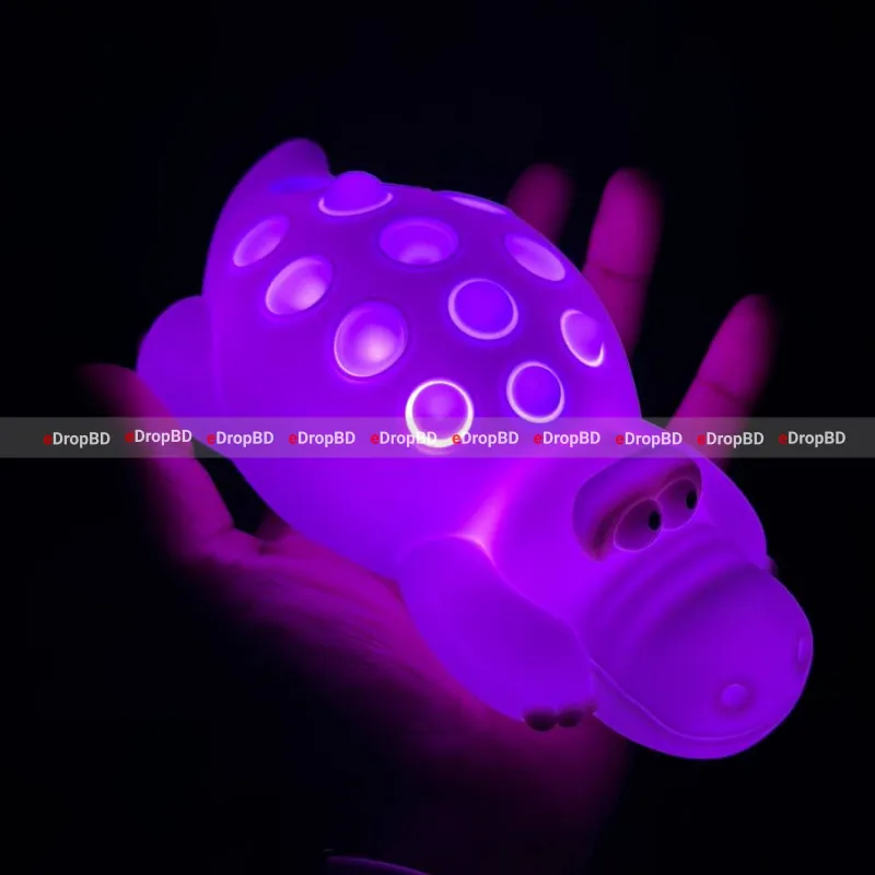 7 Color Crocodile Shape Silicone Night Light Toy for Kids - Kids best choice